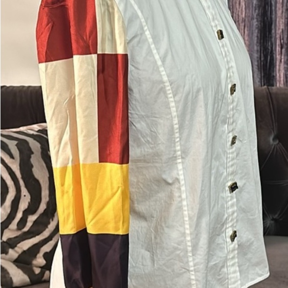 Tory Burch Colorful Patchwork Blouse - Picture 4 of 6